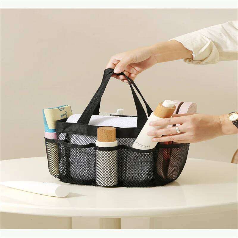 Large Capacity Mesh Beach Foldable Breathable Tote For Swimming Travel Grocery One Shoulder Handheld Wash Bag 2024 New