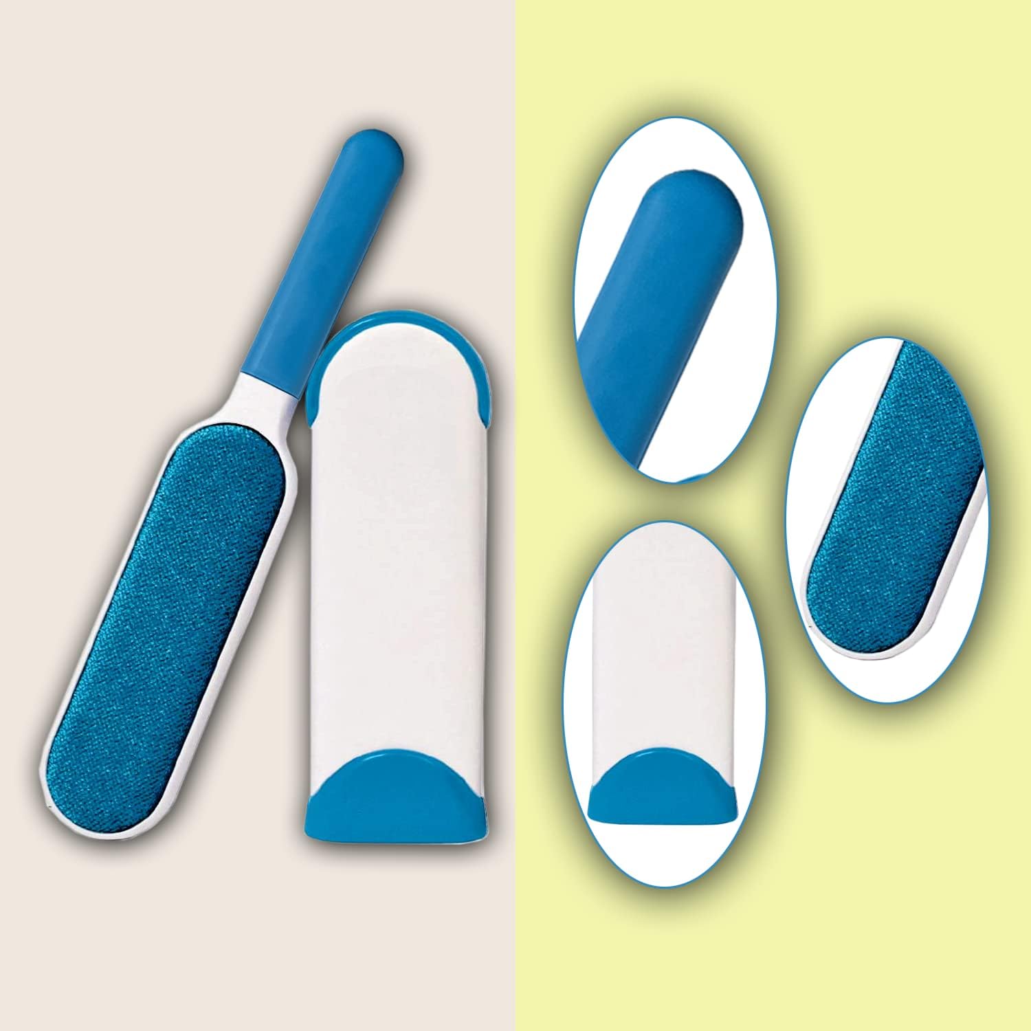 Pet Fur Remover & Lint Brush - Reusable, Self-Cleaning, Effective on Clothes, Carpet, Sofa, Car Seat
