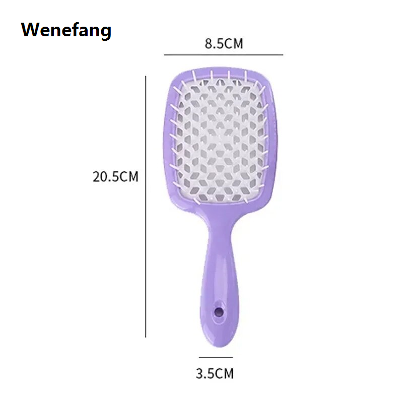 Wenefang Fashion 1pc Wide Teeth Air Cushion Combs Women Scalp Massage Comb Hair Brush Hollowing Out Home Salon Combs Hairdressing Tool