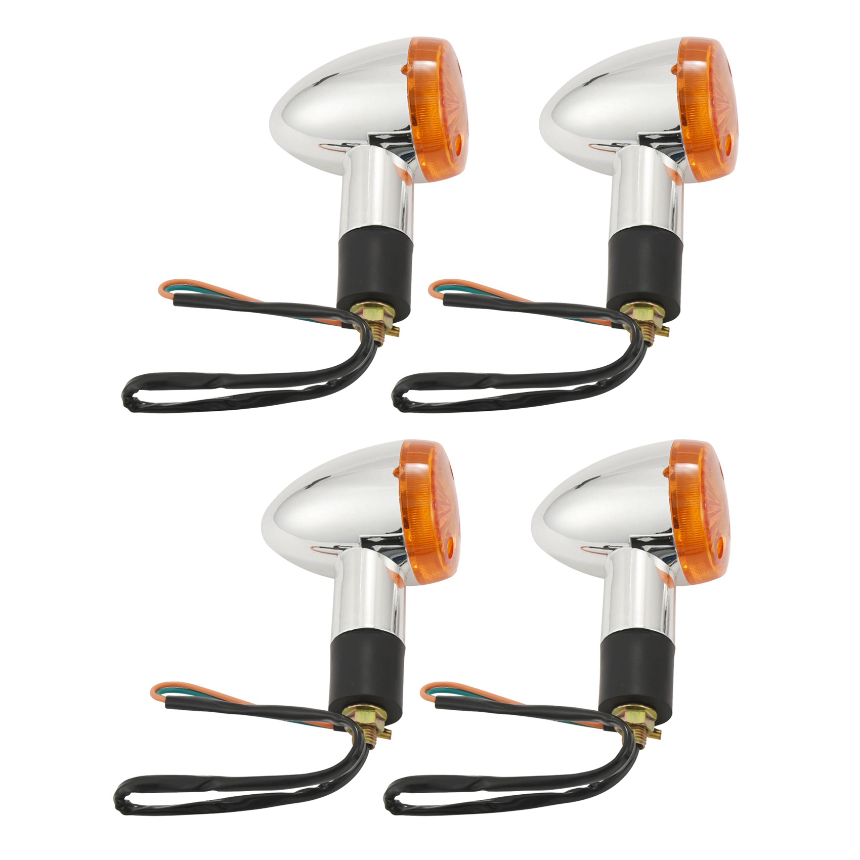 FORIDE 4X Motorcycle Turn Signals Front Rear Lights for Motorcycle Street Standard Custom Bike