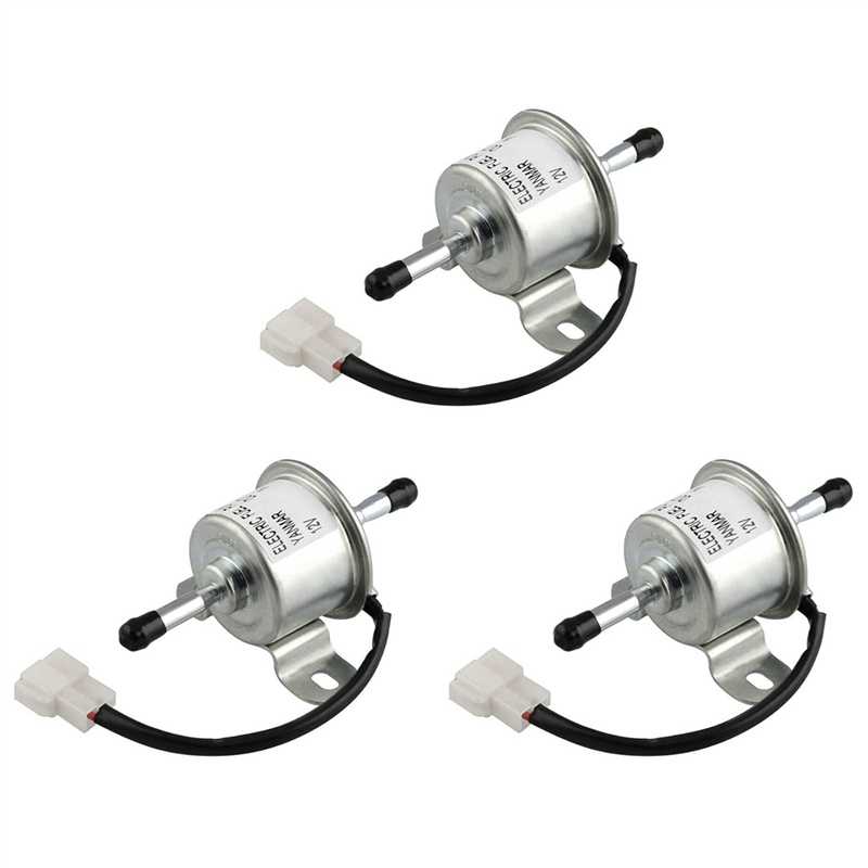 3X 12V Feed Pump Electronic Pump for 4TNV88 3TNV88 4TNV84 Mini Excavator 129612-52100 4855-1001