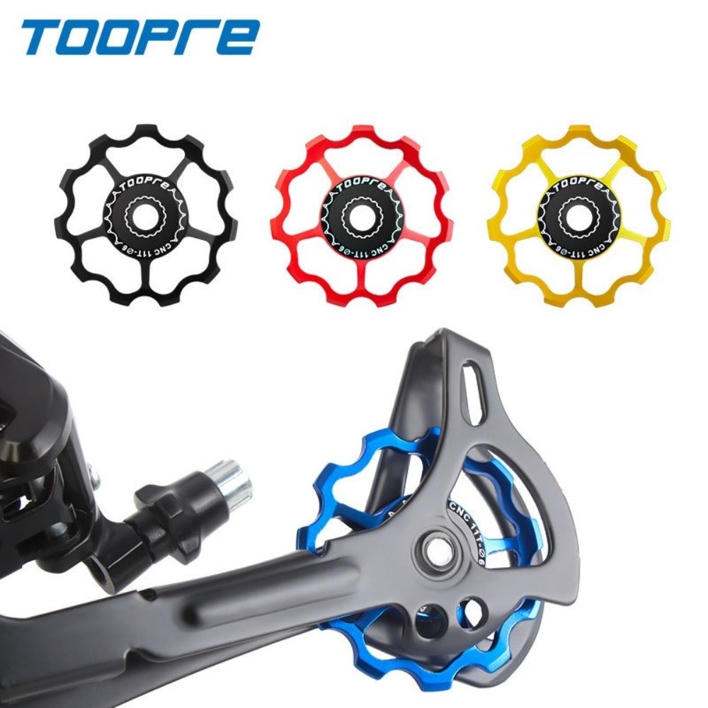 TOOPRE Bicycle Rear Derailleur Guide Wheel 11T 13T Aluminum Alloy Lightweight Ceramic Perrin Bearings For Mountain Road Bike
