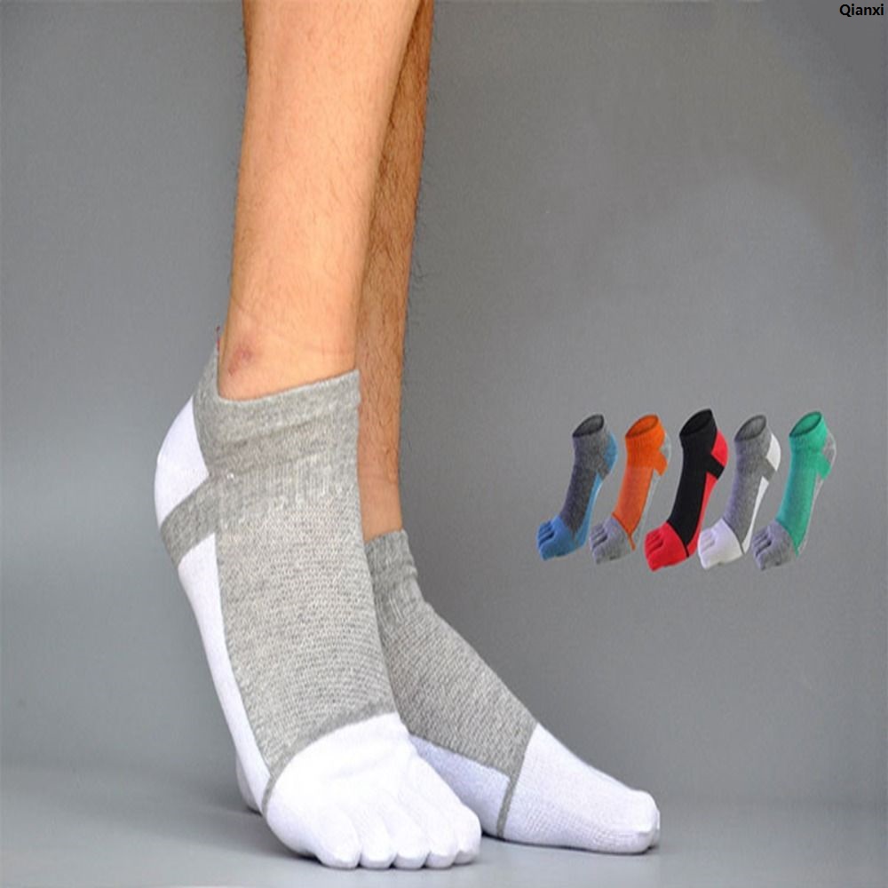 QianxiNew Socks ankle socks ankle Show socks five finger cotton anti colorful high quality breathable friction sports No men's socks