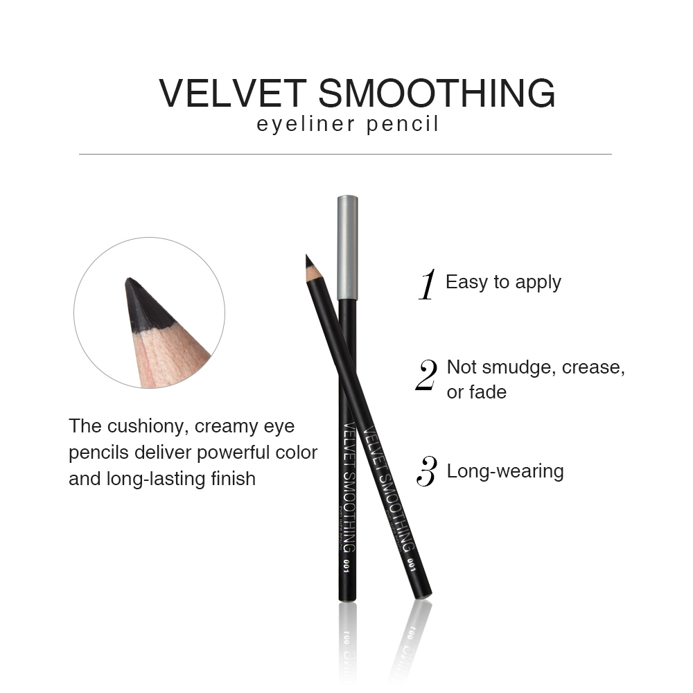 Linman totoro New style 12pcs/set Menow P127 black Eyeliner PenciBargain price l Waterproof Eyebrow Beauty Pen Eye Liner Pencil all black