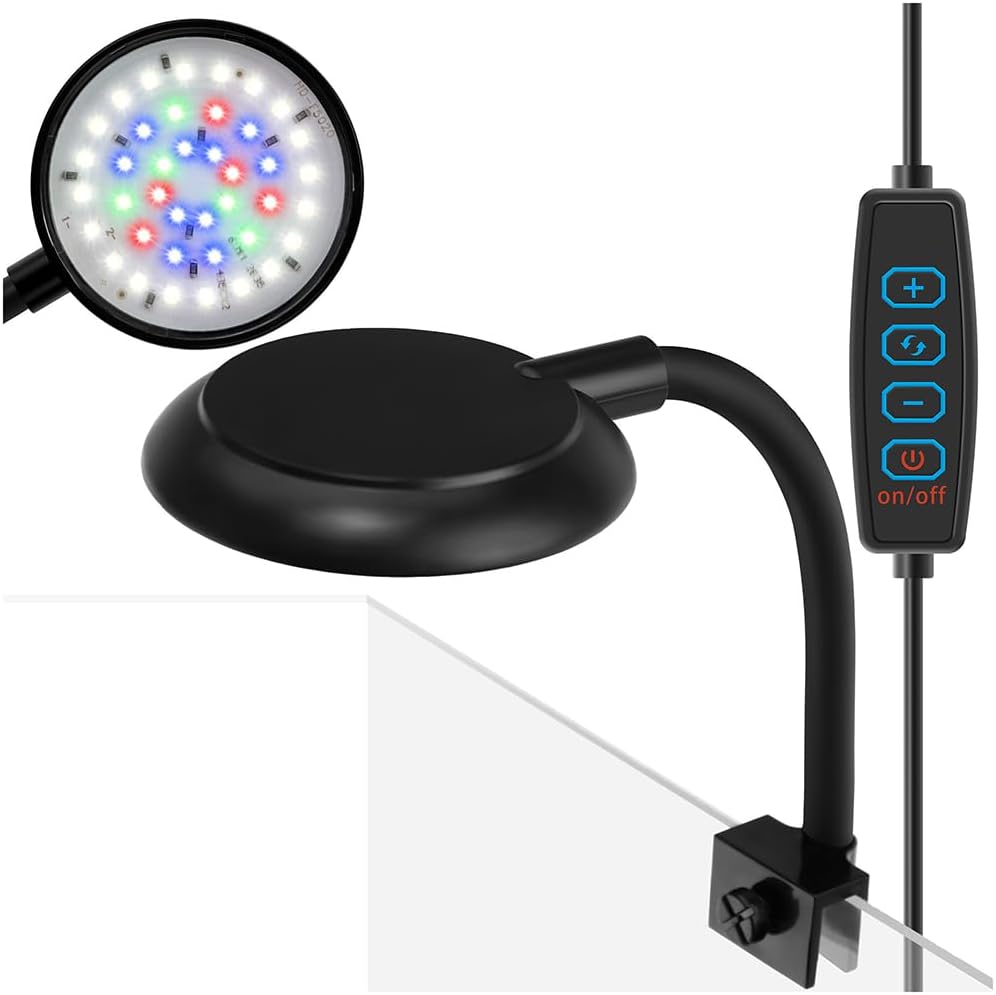 Mini Clip Lamp WRGB Light For aquarium Tank & Bowl | 6W | 360* Flexible Aquarium Tool