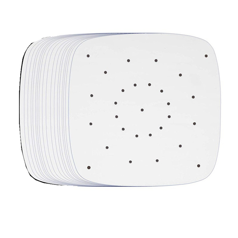 (GGBR) Air Fryer Paper Disposable Steam Pads Kitchen Baking Paper Non-Stick Steam Pads Oil Absorbing Paper White