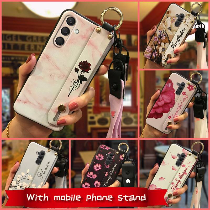 Flower Wristband Phone Case For Samsung Galaxy A56 5G/SM-A556B/DS Anti-knock Silicone Fashion Design Waterproof Durable
