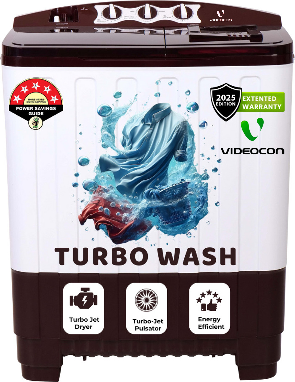Videocon Semi Automatic 8.0Kg Cyclone Washing Machine