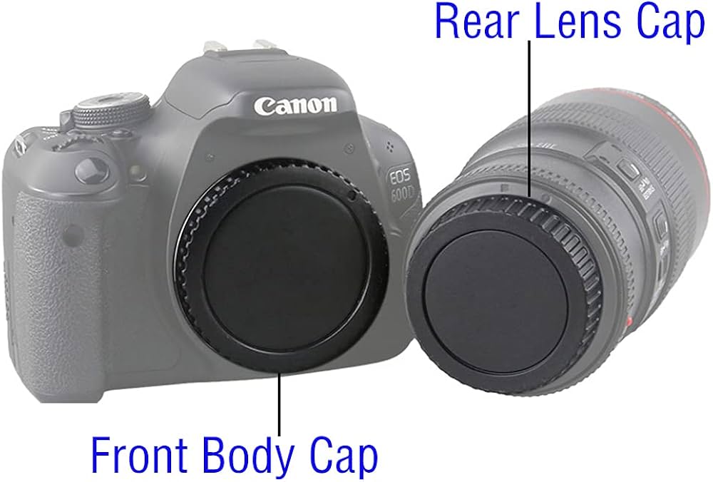 Front Body Cap Rear Lens Cap For Canon 2000D 9000D 200D Mark II 250D 7D 7D Mark II