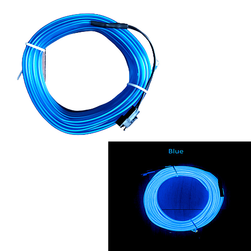 1M/3M/5M Neon LED Car Interior Decorative Lamps Strips USB Drive For DIY Decorative Dashboard Console Ambient Light Cold Light Bles Online DZ-30A-22
