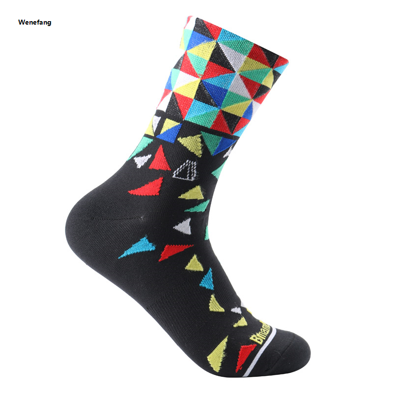 Wenefang 4 Colors New Cycling Socks Male Female Professional Outdoor Sports Basketball Socks Mountain Bike Race Socks
