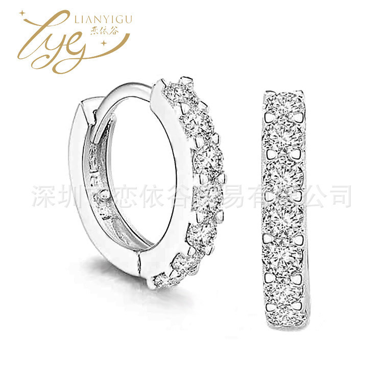 【Innovative designs】Large Earrings Korean-style Single Rai Large Ring Earrings Classic Earrings High-grade Zircon Copper Ear Buckle