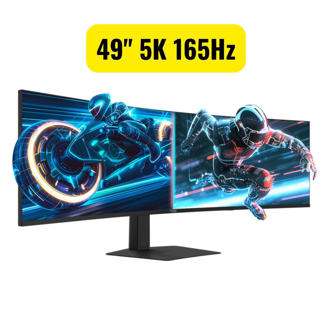Armaggeddon Pixxel+ Xtreme PXP49 PRO DQHD 5K ( 5120 x 1440P ) Gaming Monitor - 165Hz Refresh Rate - 1MS Response Time - 99% sRGB - UltraWide Design