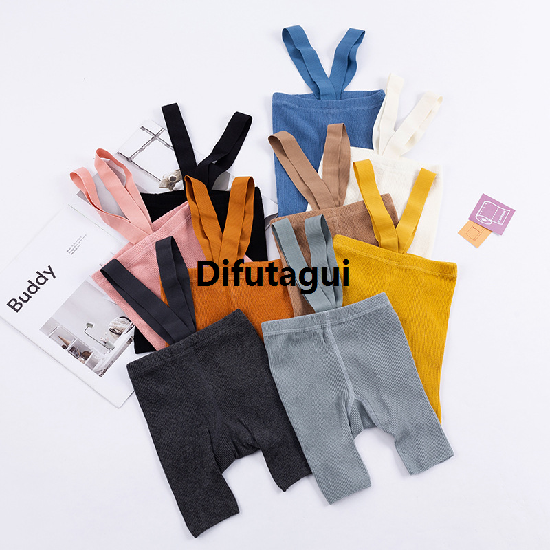 Difutagui 0-4Y Fashion Baby Softs Solid Color Suspender Pantyhose Toddler Boys Profesional Girls High Waist Knitted Cotton Stockings Overalls Leggings