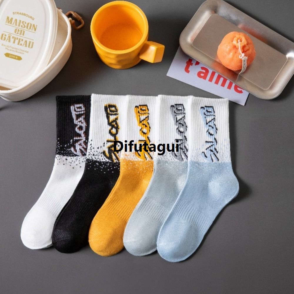 Difutagui Portable Racing socks, calf socks, men's basketball cycling socks, polyester, New style deodorant, calf football, anti-slip, sweat absorption, sports socks, backpack