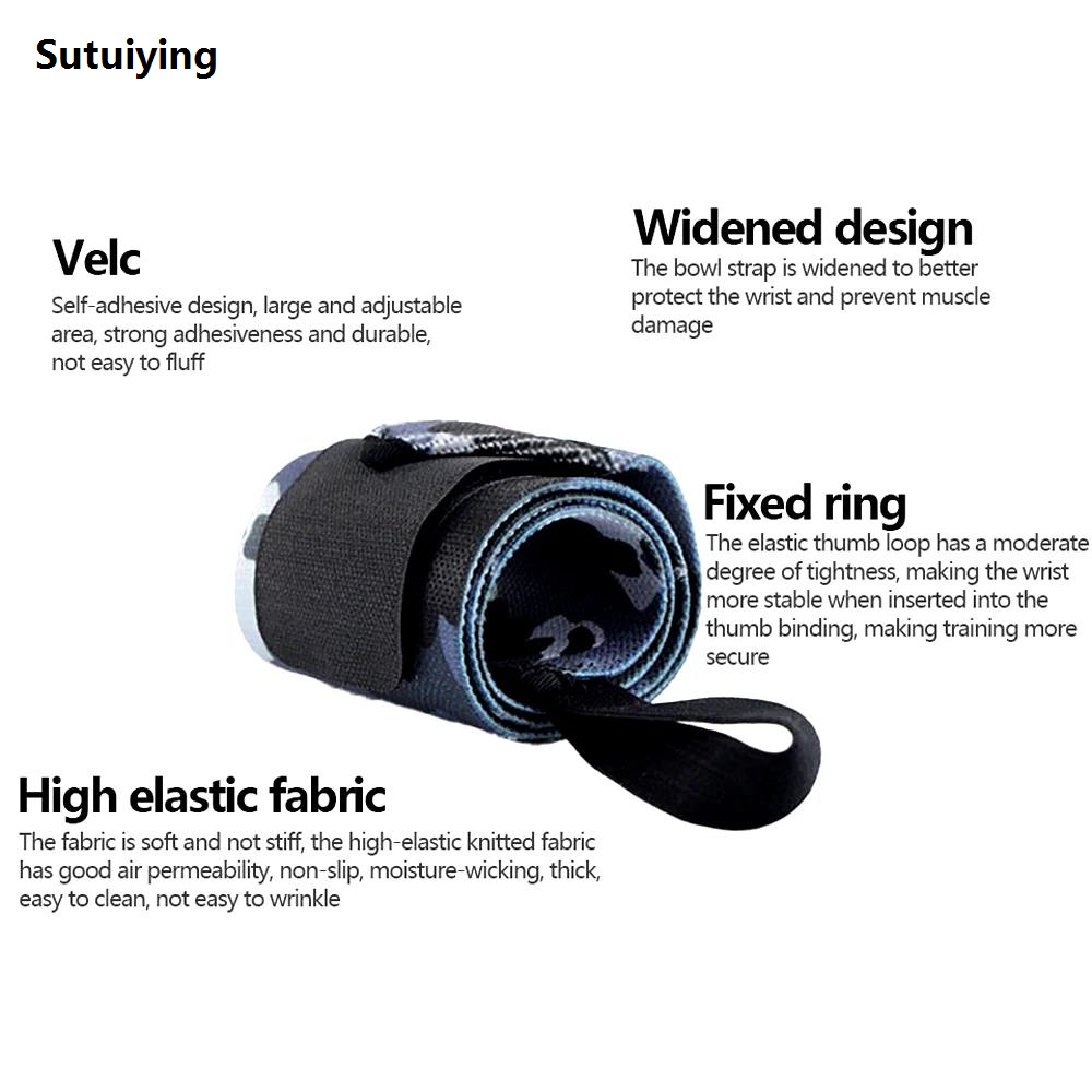 Sutuiying 1PCS Weightlifting Wrist Wraps Professional Wrist Support with New Heavy Duty Thumb Loop - Best Wrap for Strength Training