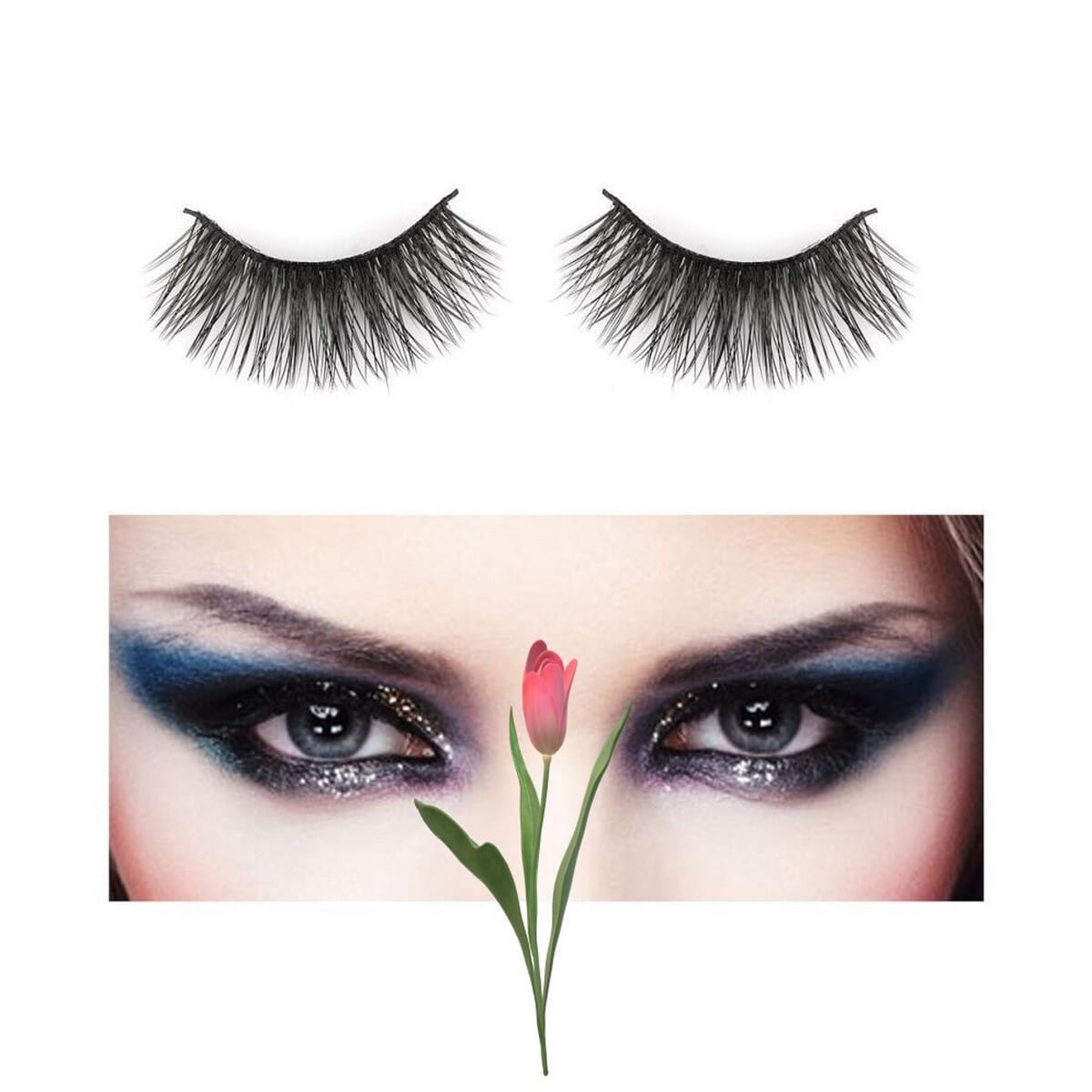 Super Excellent Quality 1 Pair Thick False Eyelashes - Makeup Tools |