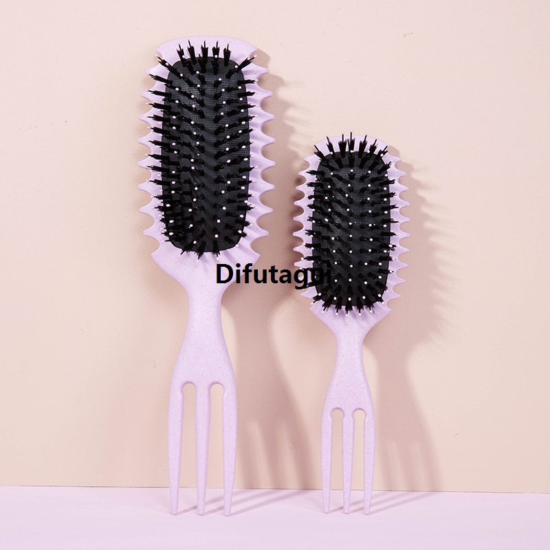 Difutagui , comb curls bristles－curls on wet on: styling curls burshCandy pieces New 1 brush defining nylon unraveling suitable for all hair types