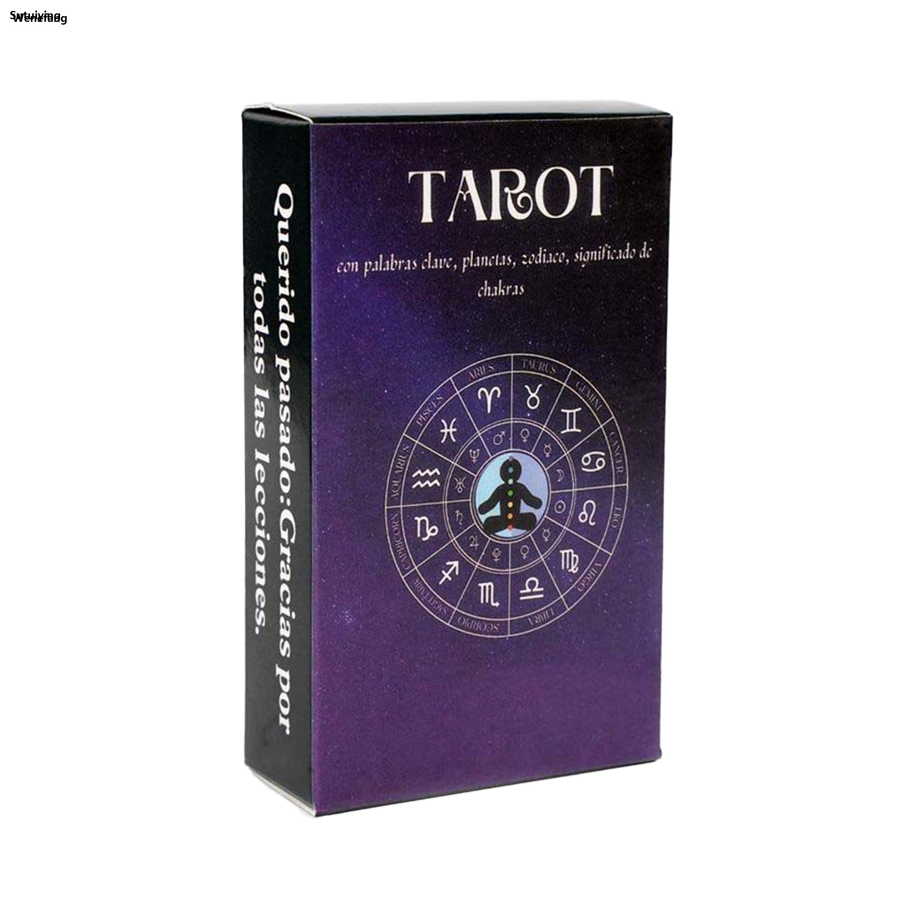 Wenefang Sutuiying Spanish Version Oracle Cards Gift Tarot Deck Future Fate Portable 2025 Indicator Forecasting Table Board Games Beginners 78pcs