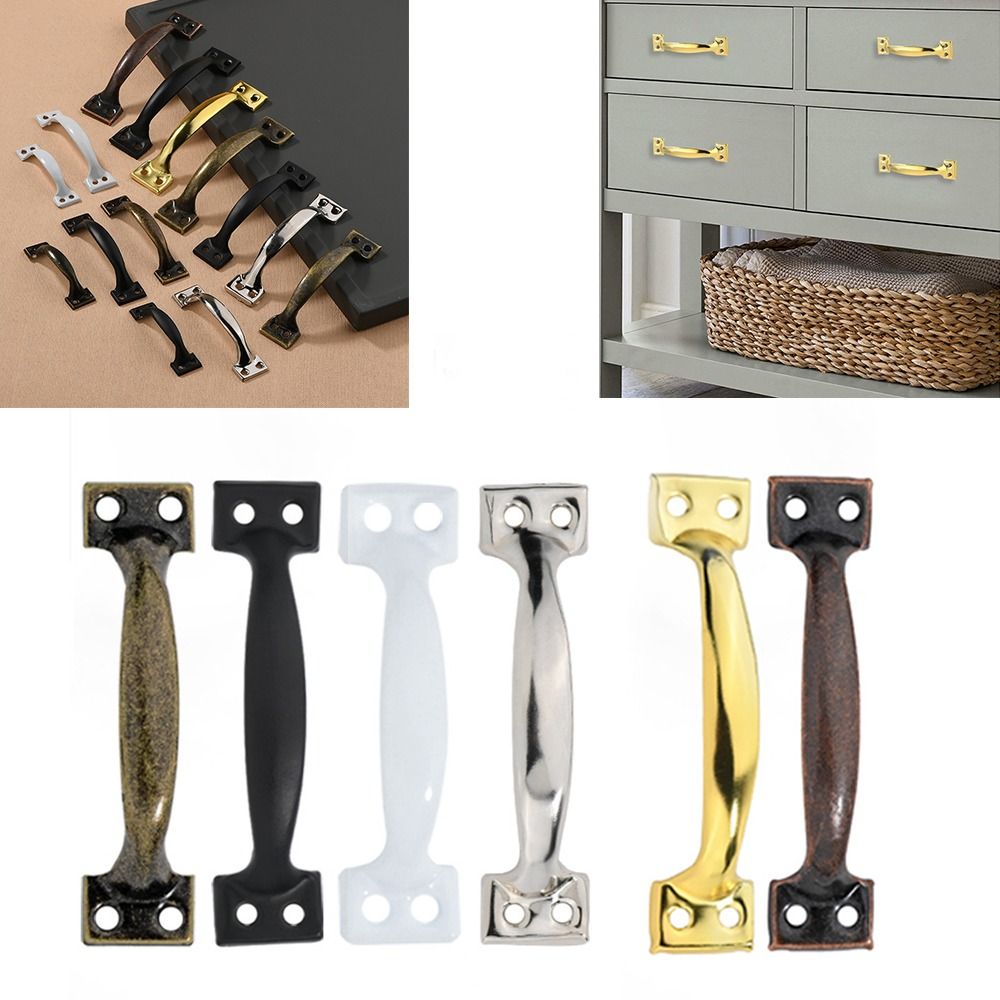 2PCS Minimalist Bow-Shaped Barn Door Handle Knobs Push-pull Gate Handle Pull 3/4/5/6 Inch Door Pull Cupboard