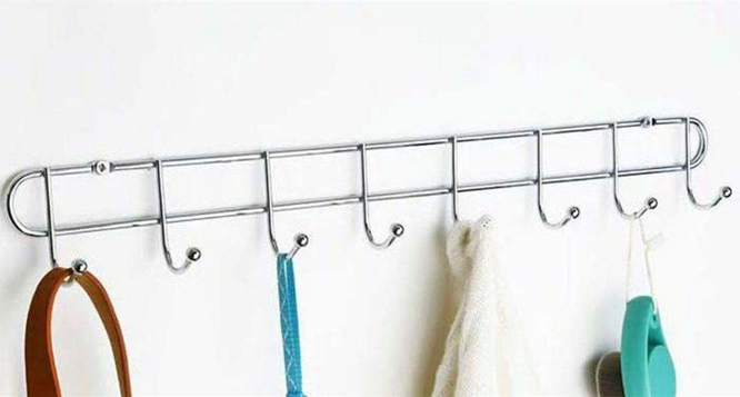 Stainless Steel Hook: Bathroom Kitchen Organizer Hanger Hook