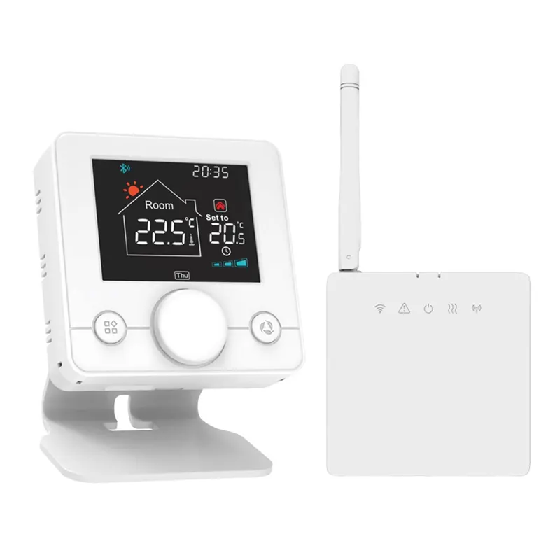 WiFi Wireless Thermostat RF433 Water Heating Gas Boiler Thermostat with Bracket Support Mobile Phone Remote Control