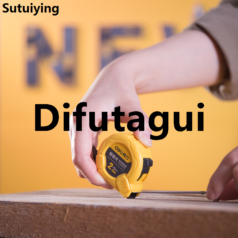 Difutagui Sutuiying 2m Universal Retractable Tape Measure with Non-slip Affordable 2025 New Button Metric Tape Measuring Tape Rule