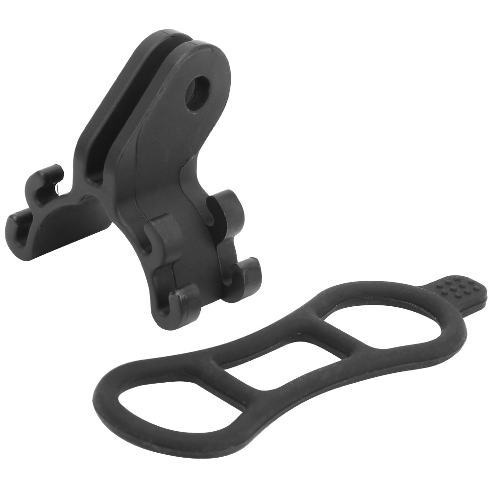4PCS Durable Plastic Bicycle Flashlight Holder Adjustable Black Bike Flashlight Bracket Handlebar Torch Light Mount Bike Accessories