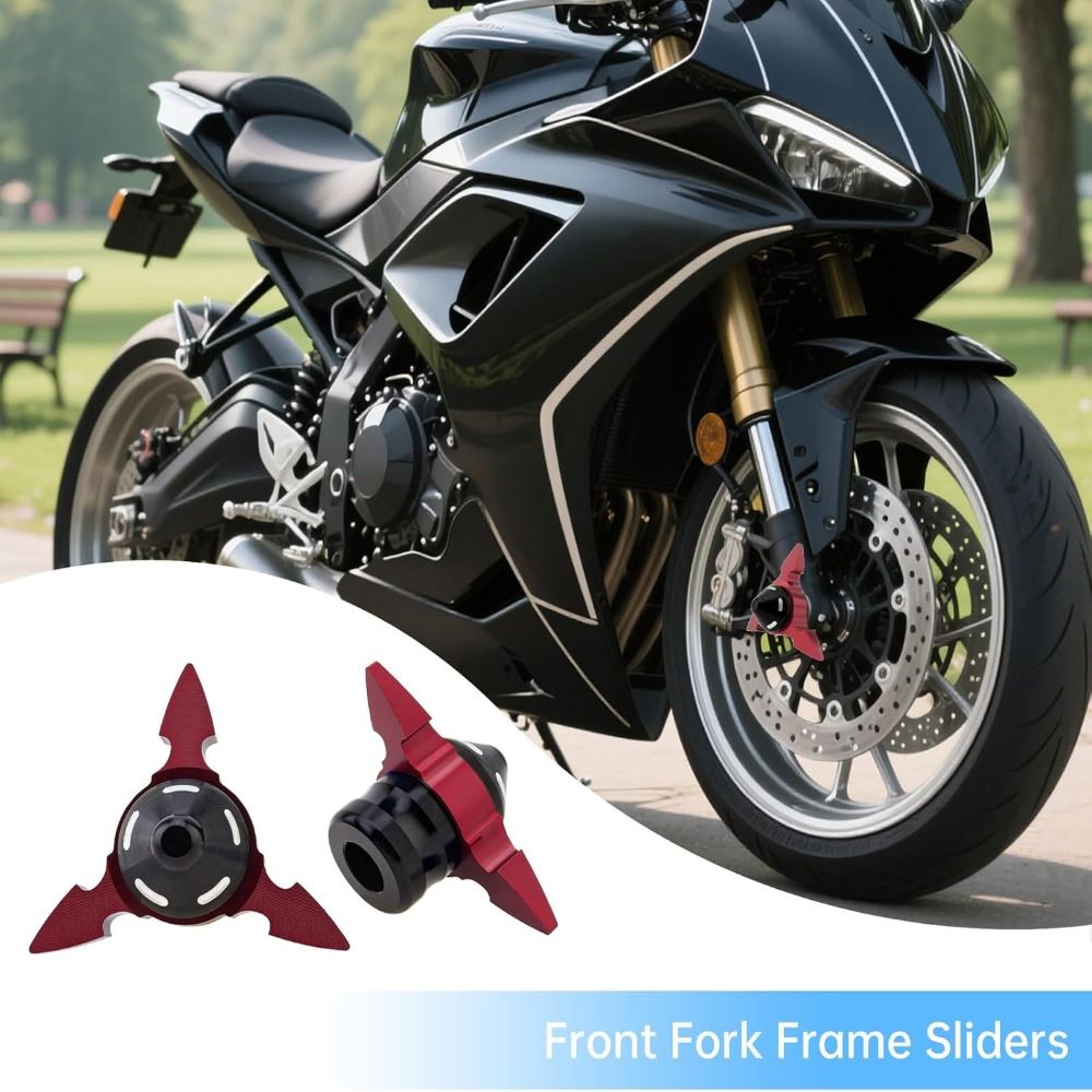 1pair Decorative Aluminum Alloy Motorcycle Crash Guards Impact Absorption Universal Front Wheel Frame Sliders Protective Front Fork Crash Protection Cup Scooters