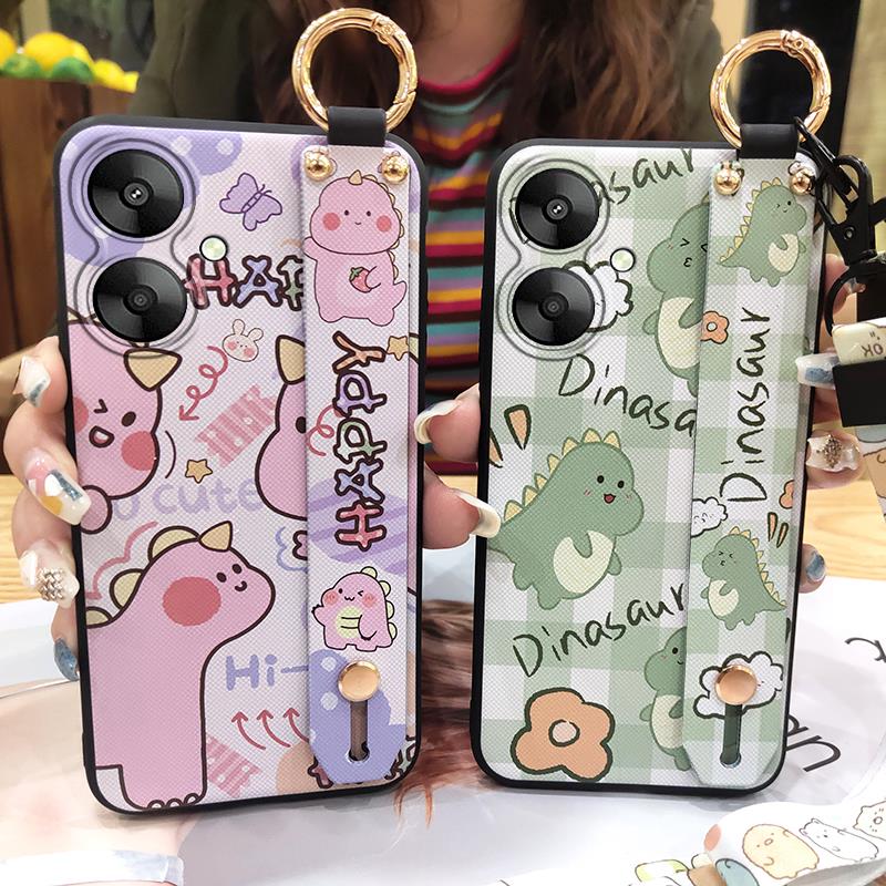 flower Kickstand Phone Case For MOTO G52j 5G Soft case Anti-knock Shockproof Durable Anti-dust Wristband Lanyard ring