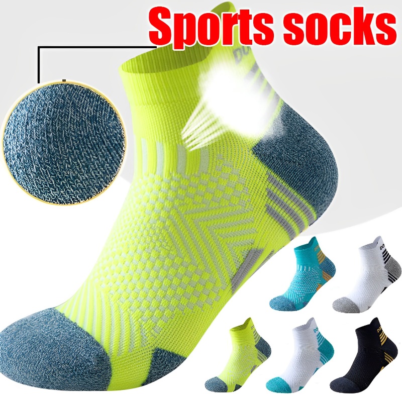 Professional Marathon Running Sock Men Women Sports Fitness Thickened Cushioned Short Tube Low Cut Boat Ankle Socks Sports Socks