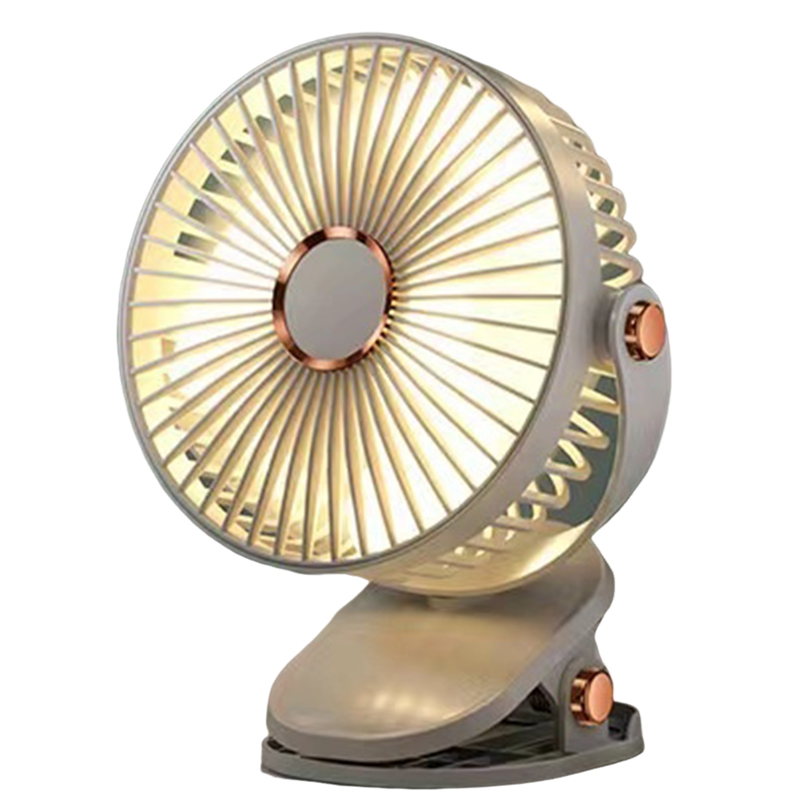 SptrryUSB Charging Clip Fan Portable Clip Fan 5 Speed Quiet Mini Personal Desk Fan 1200mAh 720° Rotation Fan