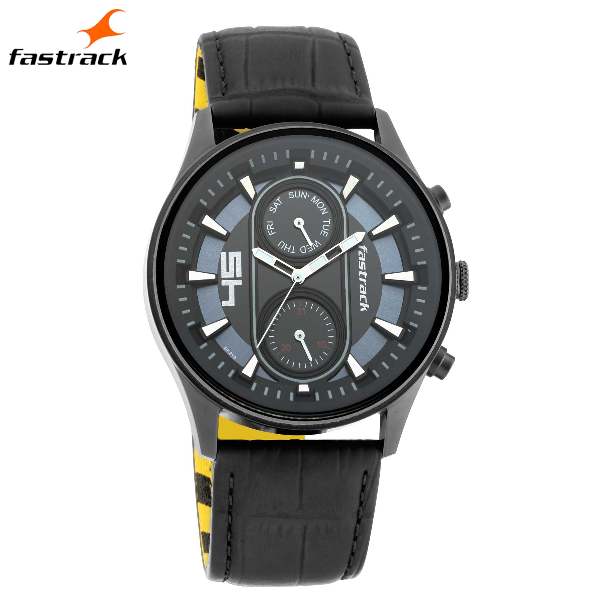 Fastrack FastFit - Black Dial Analog Watch with Day & Date function for Men 3224NL01