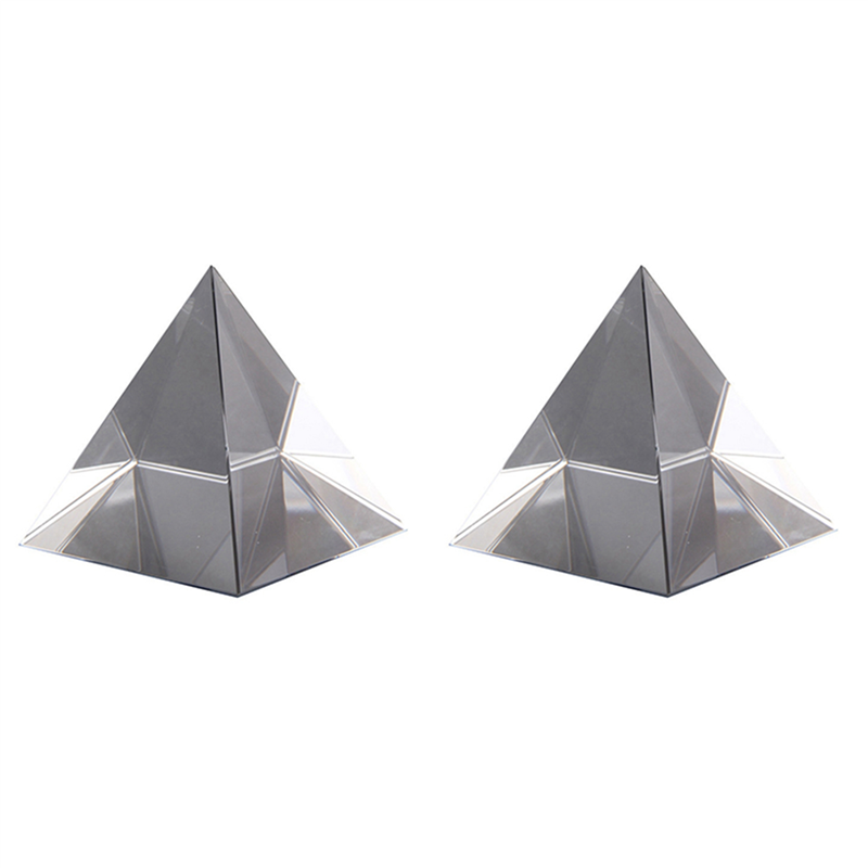 FORIDE 2X Prism Optical Glass Pyramid 40mm High Rectangular Polyhedron Suitable for Teaching Experiments
