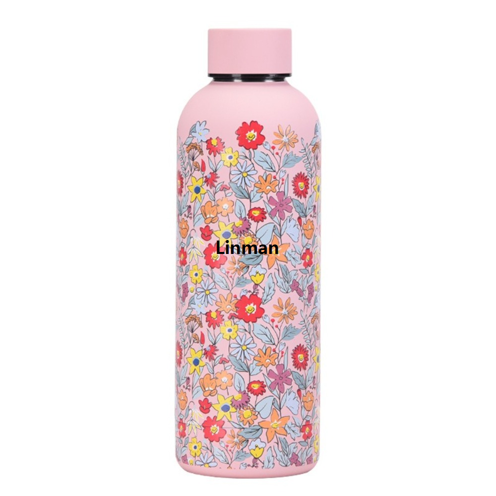 Linman New 500ml Insulated Water Bottle Stainless Steel LeaSales promotion kproof Heat Cup Insulated BPA-Free Cold Water Bottle
