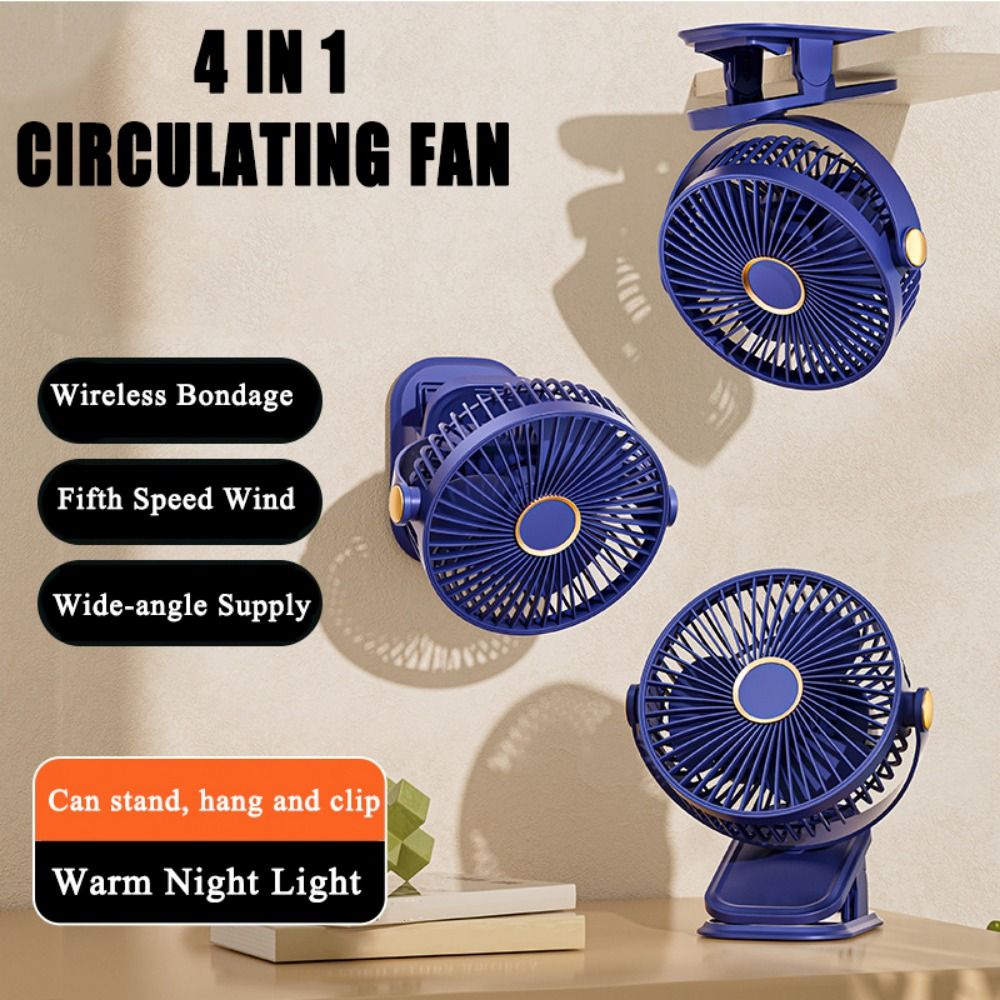 Gifts Creative Small Desk Fan Portable 4 in Table Cooling Clip Fan Rotatable Five Speed Mini Desk Fan Camping