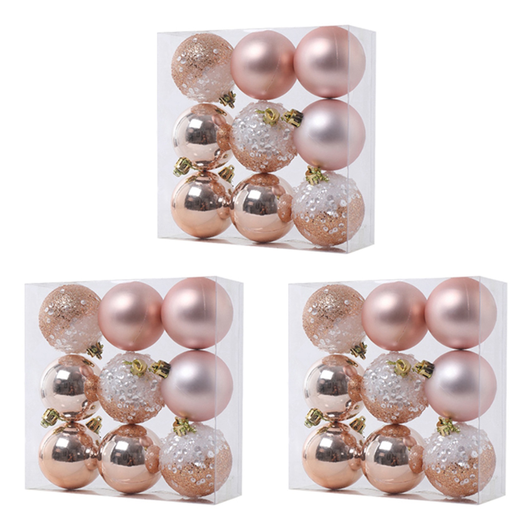 45 PCS Christmas Ball Ornaments Xmas Tree Decorations Hanging Balls for Home New Year Decor - 2.36Inch, Purple