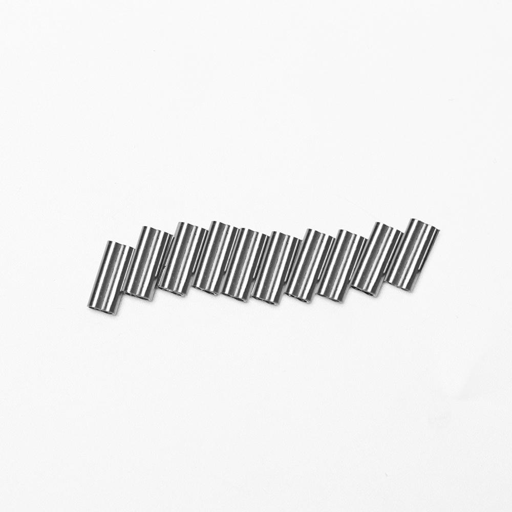 100pcs 8/10mm Durable High Quality Oval Line Crimping Sleeves Fishing Wire Tube Double Copper Tube Stainless Steel