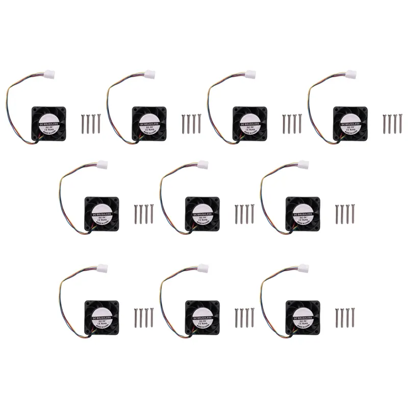 FORIDE 10X for Nano Cooling Fan 5V, 4PIN Reverse-Proof,PWM Speed Adjustment, Strong Cooling Air