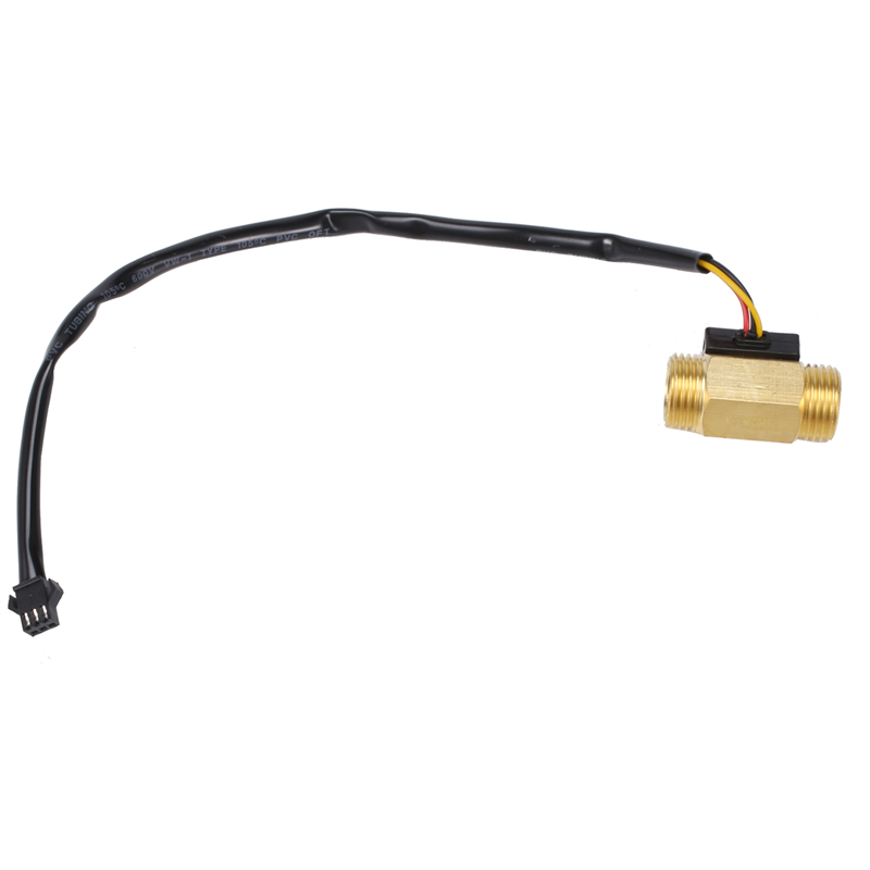 NAMUNY 1 Piece of -B1 Turbine Water Flow Sensor G1 / 2 Inch Electromagnetic Brass In-Line Hall Switch Male Thread 1-25 L/Min