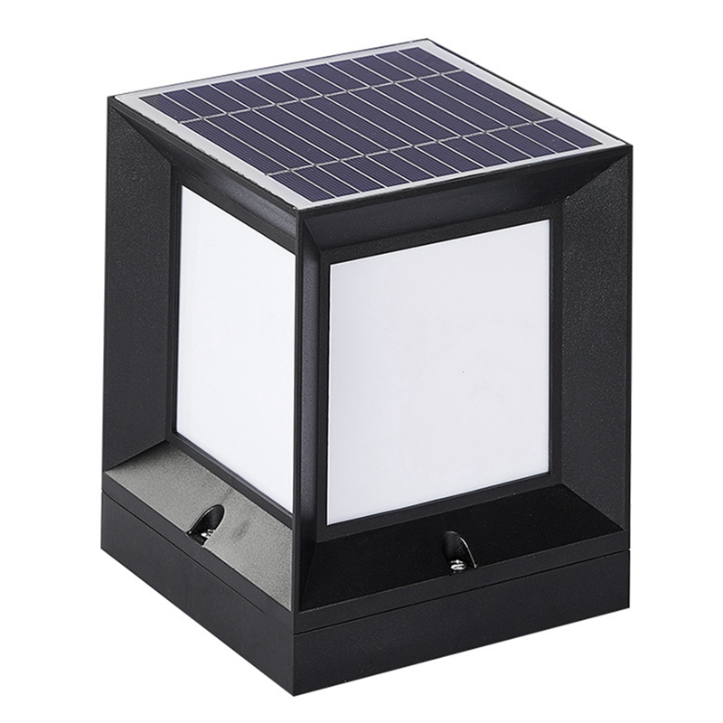 1 PCS LED Solar Column Headlight Outdoor Waterproof Wall Light for Courtyard Landscape Garden 10CM