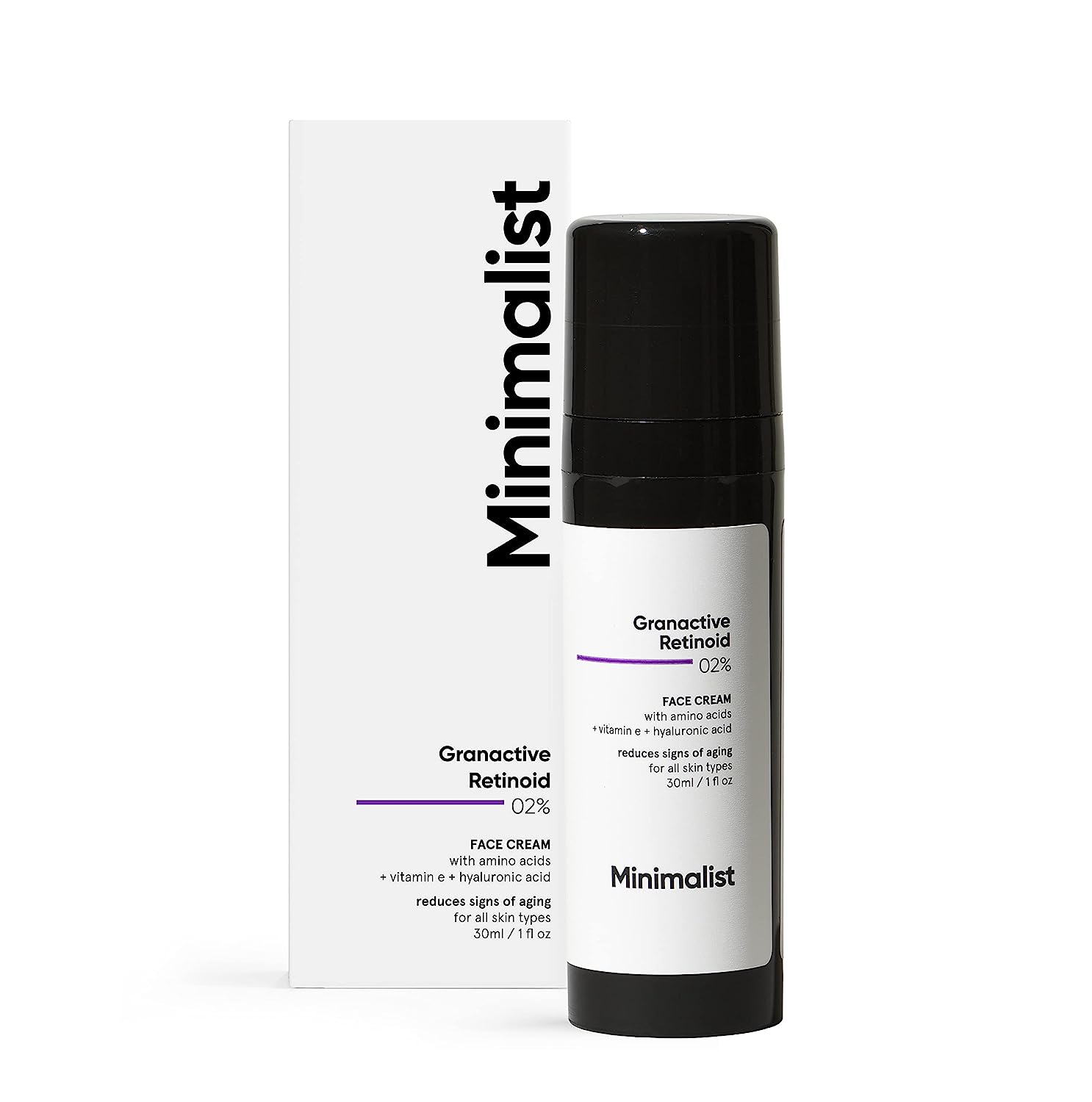 Minimalist 2% Retinoid Anti Ageing Night Cream for Wrinkles & Fine Lines 30ML