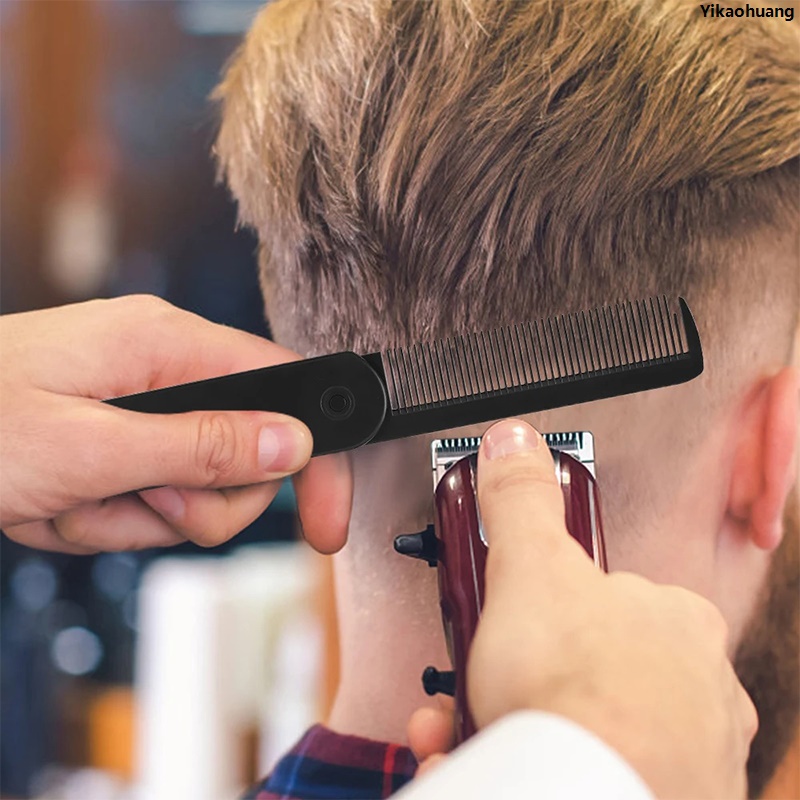 NEW Yikaohuang3 In 1 Folding Combs Plastic Wide Tooth Oil Head Comb Beard Combing Multifuncional Barber Hair Clipper Comb Styling Tools Portable