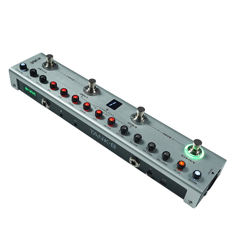 Multifunctional Bass Effects Pedal Large Storage Space 36 Presets 9 Preamp Slots