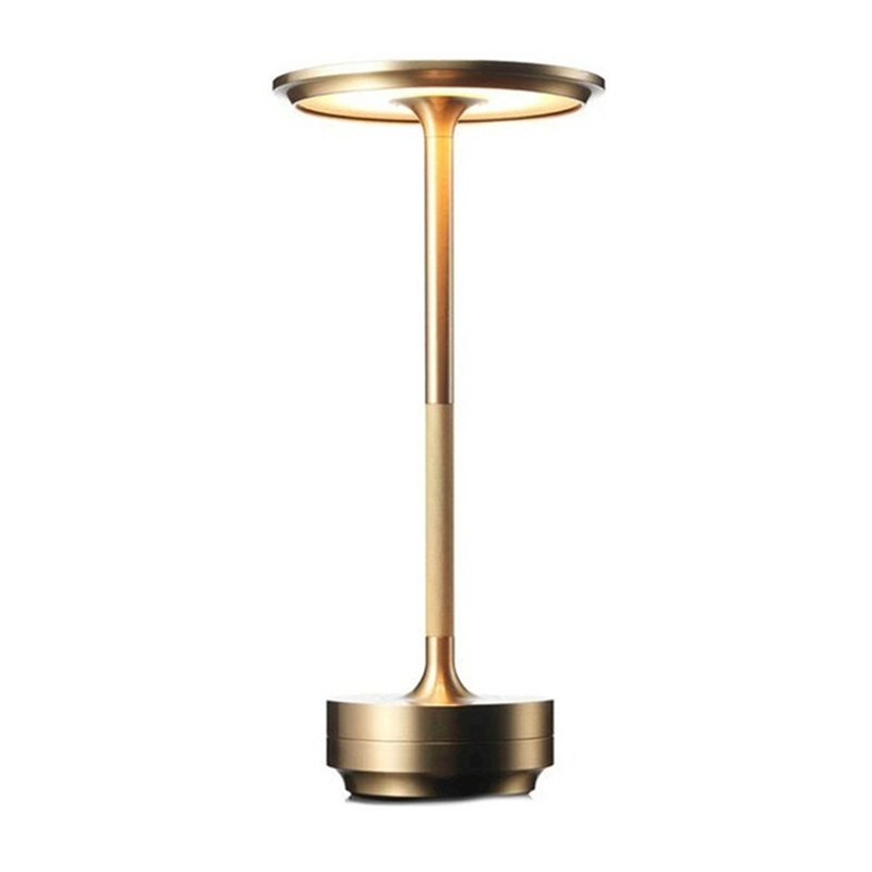 JAERBEE Rechargeable Cordless Table Lamps Portable Battery Table Light 3 Color Dimming LED Table Light for Outdoor Dinner Gold