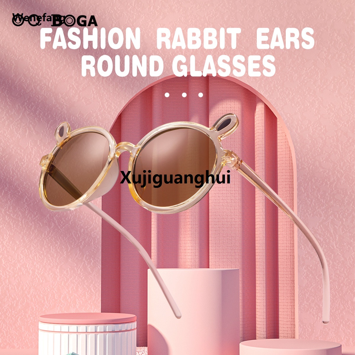 Xujiguanghui Wenefang Fashion New OQ BOGA 7 tyle Uniex Anti UV Rabbit Ear Frame Kid unglae Children Outdoor Eye Protection un Glae