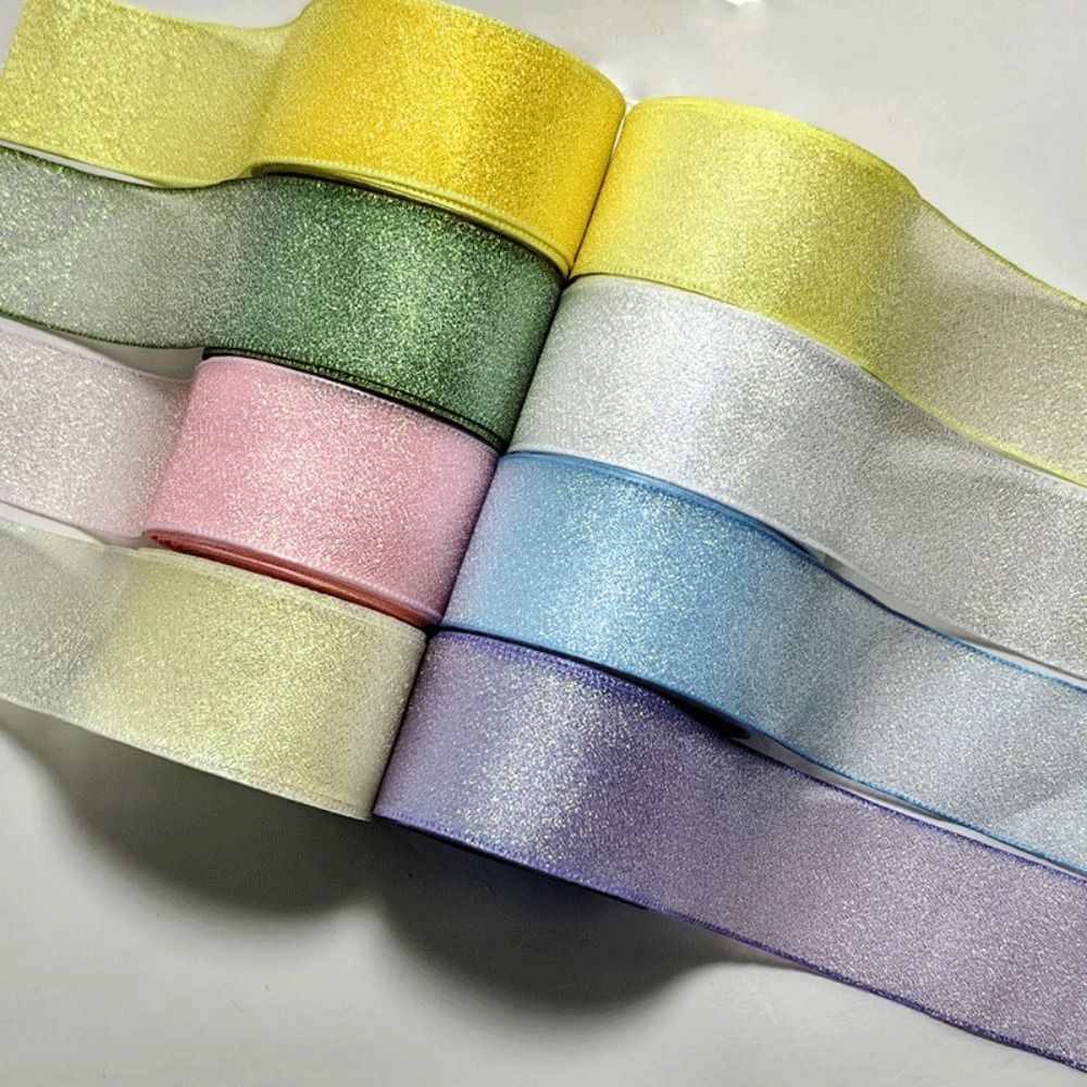Durable 40mm 10 yards Fishtail Organza Ribbon Crafts Bow Polyester Silk Satin Ribbons DIY Gift Wrap for Decorating Weddings