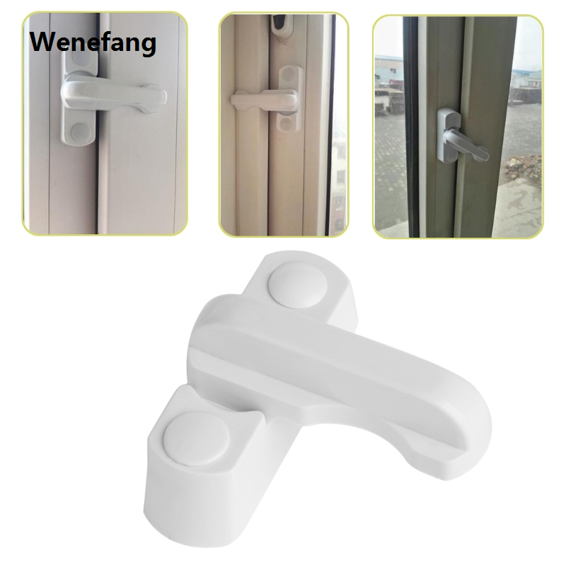 Wenefang Plastic Child Safe Security Window Door Sash Lock Safety Lever Handle Sweep Latch 50PB