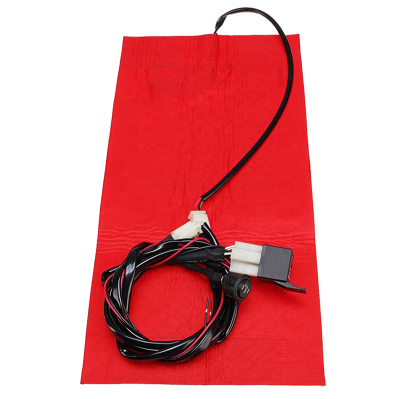 JINMY 2X 25W 12V Universal Motorcycle ATV Seat Heated Cushion Winter Warmer Waterproof Pad Heating Pad Mat