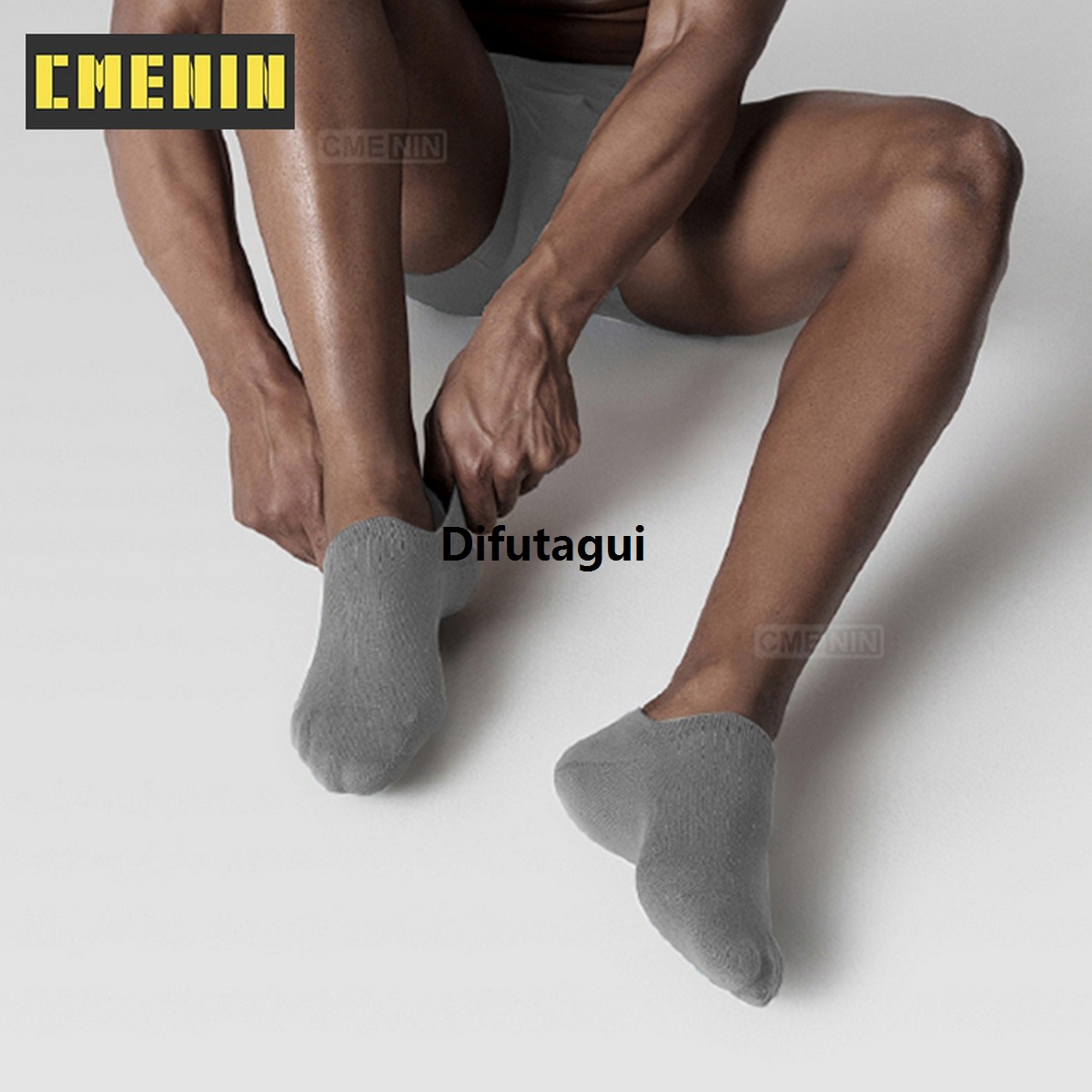 Difutagui New style Socks short ankle casual incomparably breathable double Original 1 [KAMDSS015] Cmenin men's cotton socks solid color unisex SK01
